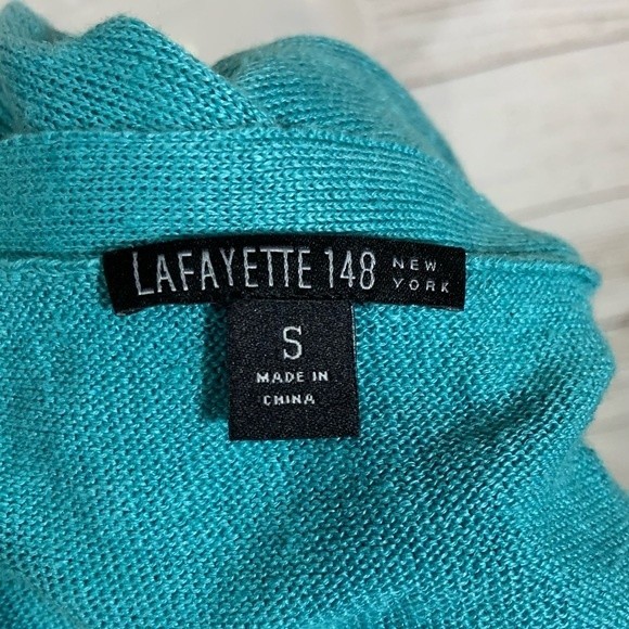 Lafayette 148 One Button Linen Duster Long Sweater Sz S - Picture 4 of 5